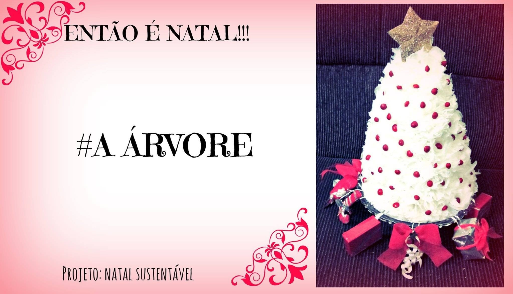 Árvore de Natal reciclada. DIY. #projetonatalreciclado. Natal gastando pouco
