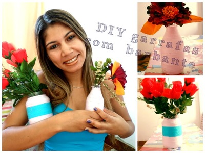 Diy: (Faça você) Garrafa com barbate ou lã