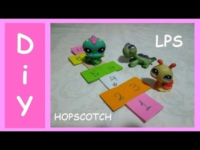 DIY How to make LPS Accessories:  Hopscotch. Como fazer o Jogo da Amarelinha.Macaca para LPS