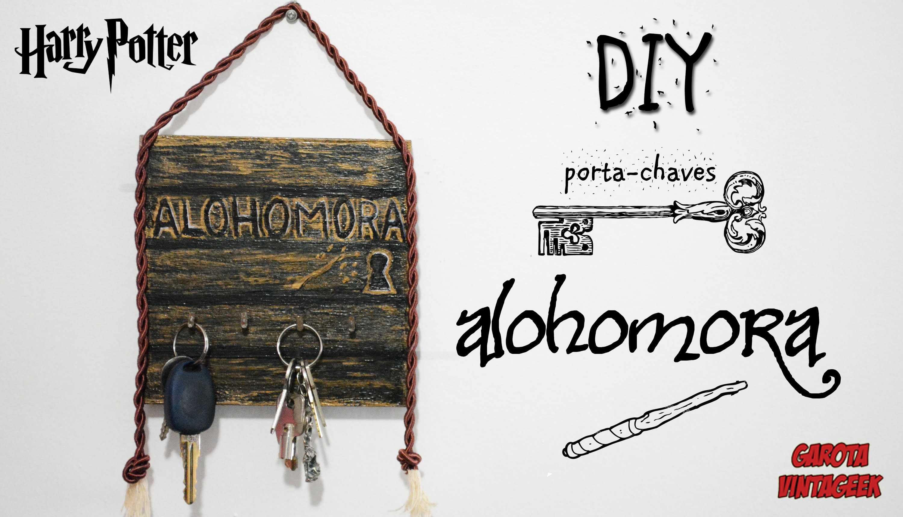 DIY: Porta-chaves ALOHOMORA | #POTTERHEAD || Garota VintaGeek