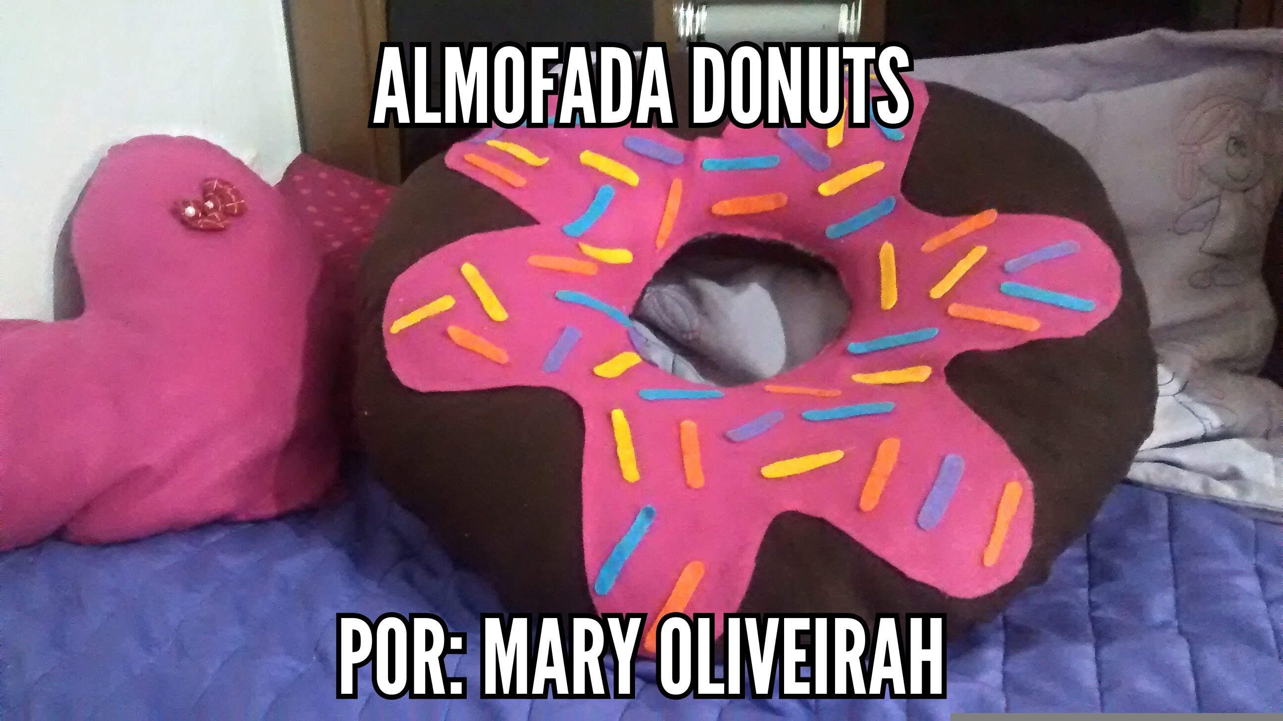 Diy: Almofada de Donuts faça você mesma por Mary oliveirah