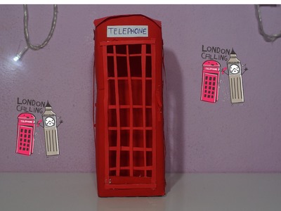 DIY: Cabine Telefônica de Londres feita com caixa de suco