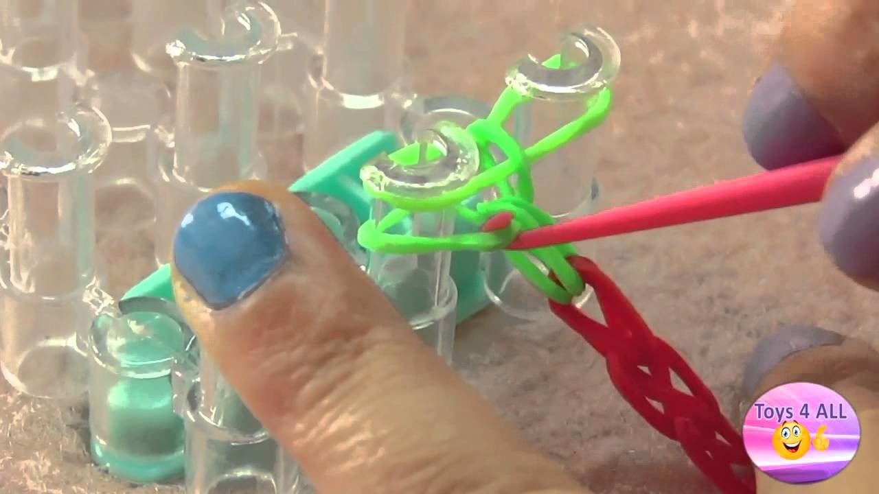Tutorial fazer pulseira simples elasticos rainbow loom toys 4 all