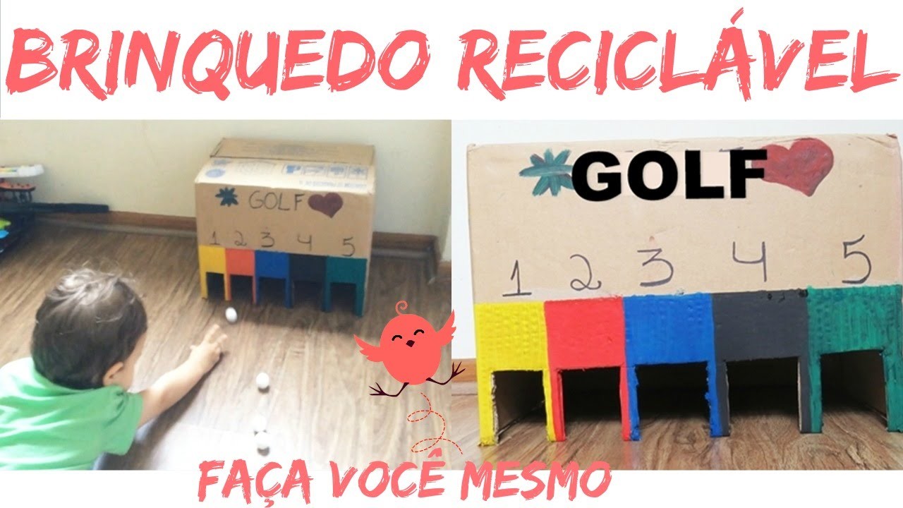 3ºDesafio Méliuz | DIY: Golf para crianças, com caixa de papelão ♥ FÁCIL E BARATO!