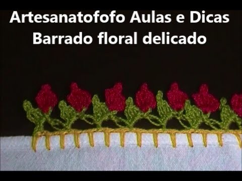Barrado floral delicado em crochê - CROCHÊ 19