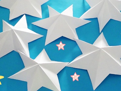 DIY  Saiba como fazer Estrela 3D de 6 pontas com papel - EASY DIY 3D paper star