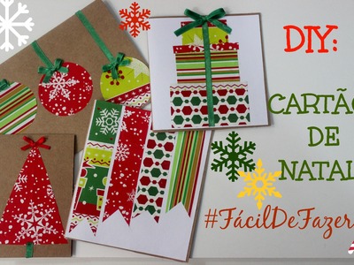 #FácilDeFazer - DIY- Cartões de Natal