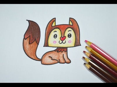 Como desenhar uma Raposa Kawaii - How to draw a Kawaii Fox