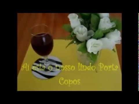 DIY:) PORTA COPOS FEITA C. CD  USADO