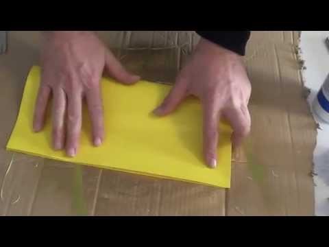 DIY Saiba como fazer arvore de natal em 3D de papel  origami cartolina amarela