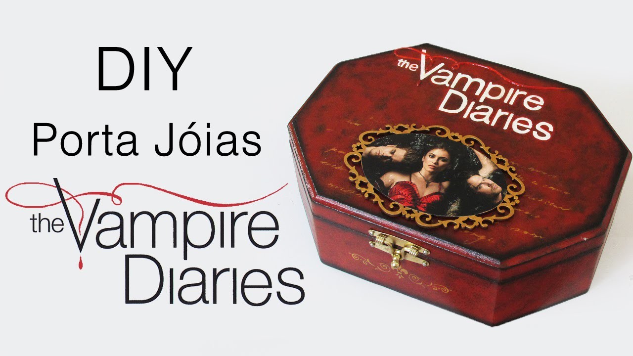 DIY: Como Fazer Porta Jóias Vampire Diaries (Tutorial de Flocagem em MDF)
