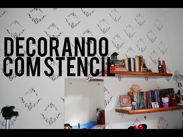 DIY: DECORANDO PAREDE COM STENCIL por Nathália Fontes