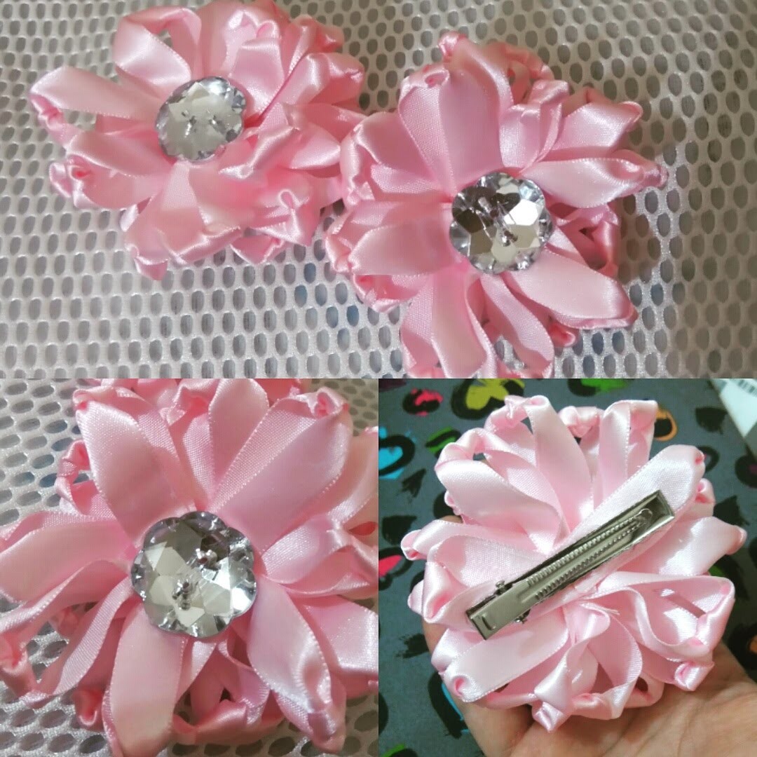 FLOR DE FITA DE CETIM COM NÓS SUPER FÁCIL. Diy. Faça você mesma!