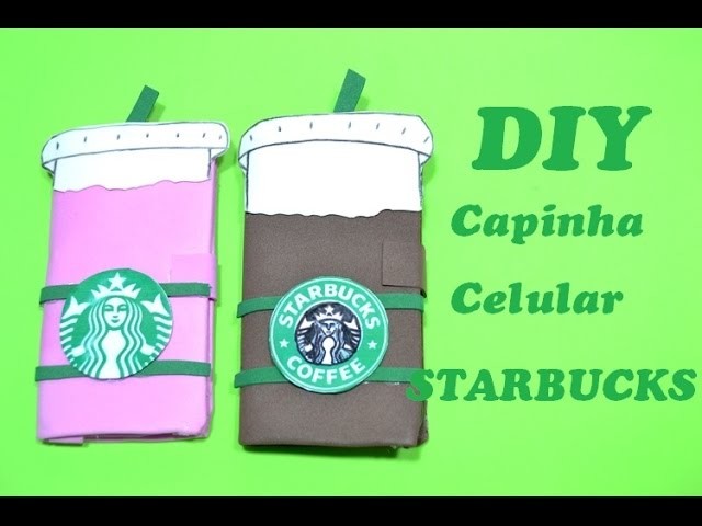 DIY Capinha de celular feita com caixa de leite (Starbucks)