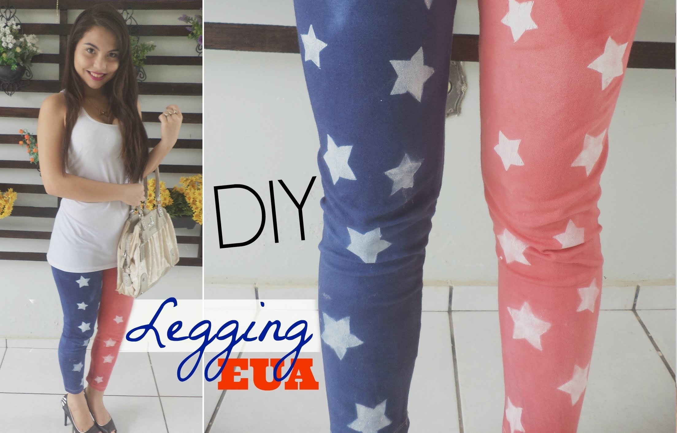 DIY: Legging customizado USA | Andressa Moraes
