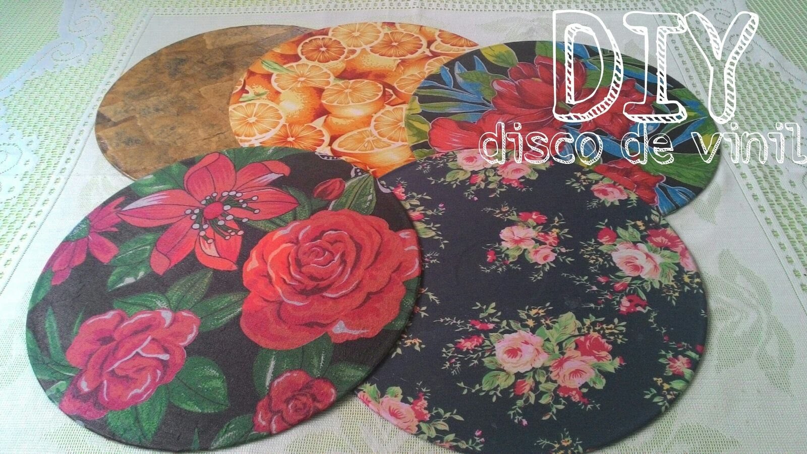DIY - Disco de vinil(LP) encapado com tecido