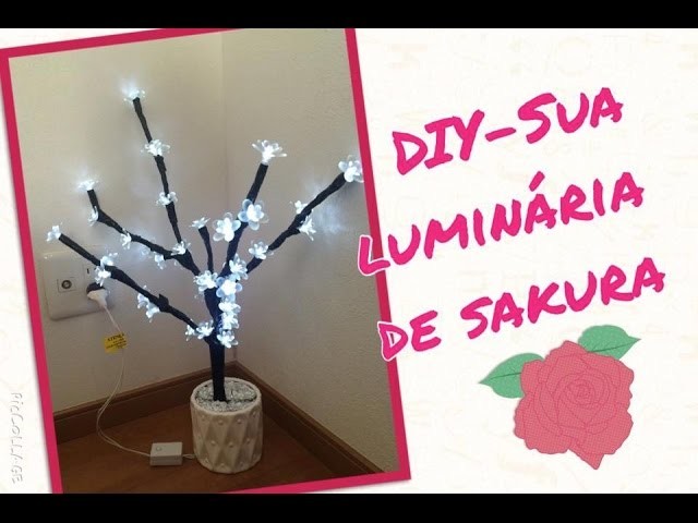 DIY -  Luminária arvore  de sakura.