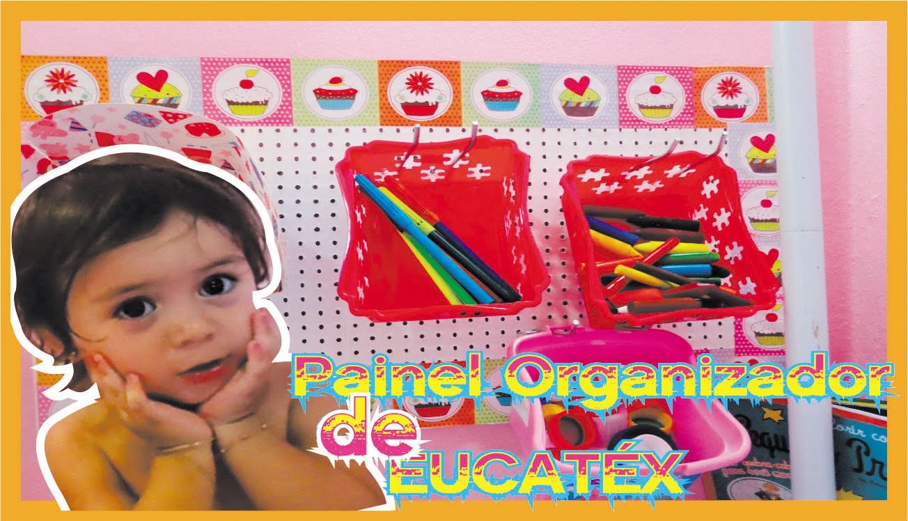 DIY PAINEL ORGANIZADOR de Eucatéx para Quarto Infantil