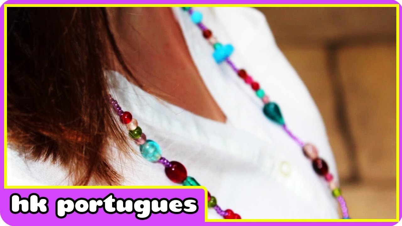 Como Fazer Colar de Miçangas | How to make a Bead Necklace | DIY | HooplaKidz Portugues