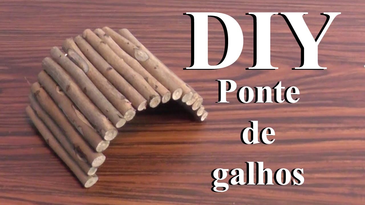 DIY: Brinquedos para Hamster -Ponte de Galhos- ( DIY Hamster Toys -Wooden Bridge- )