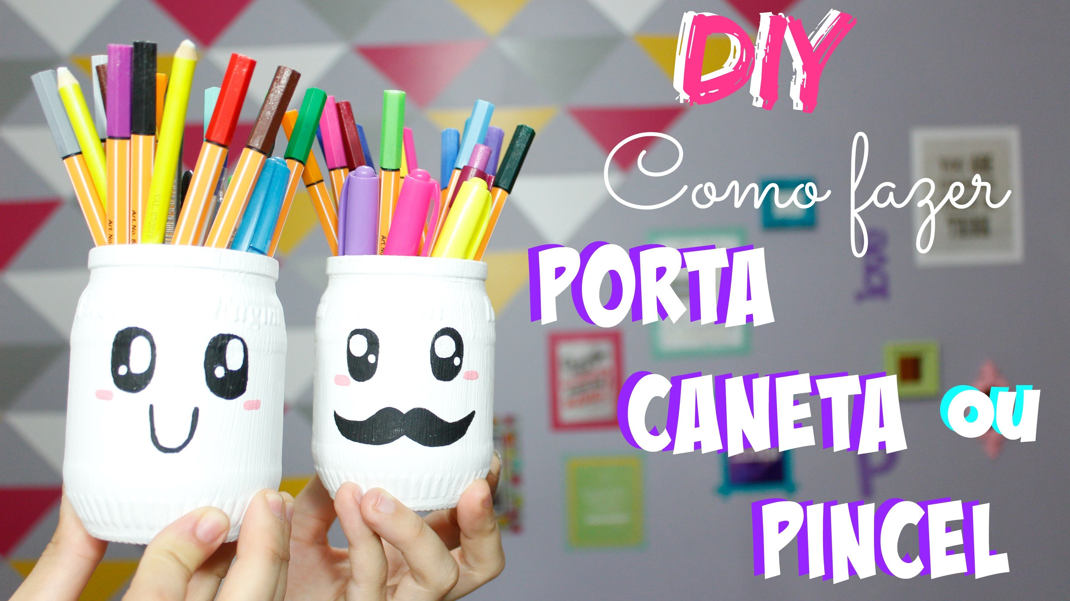 DIY - Como fazer Porta Caneta. Pincel - por Prih Gomes