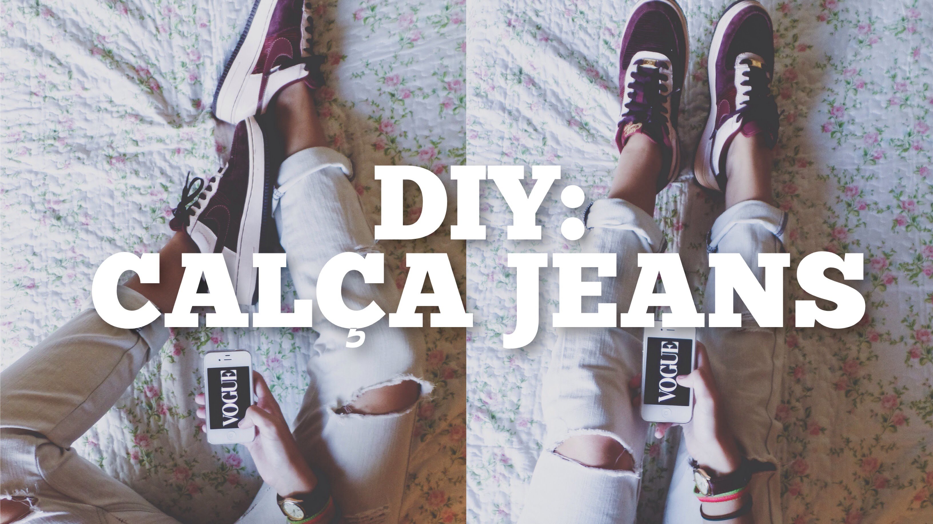 DIY: Customizando Uma Calça Jeans | Como fazer Destroyed jeans