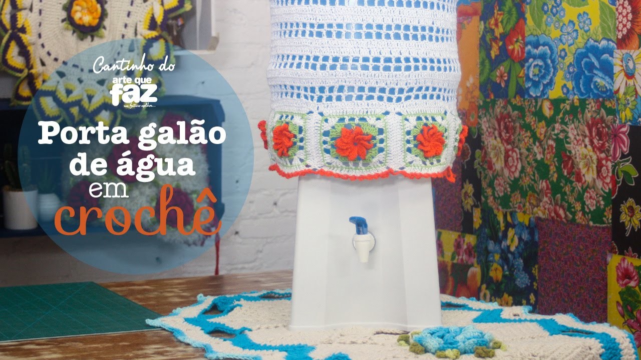 DIY - Porta galão de água em crochê (Diane Gonçalves)