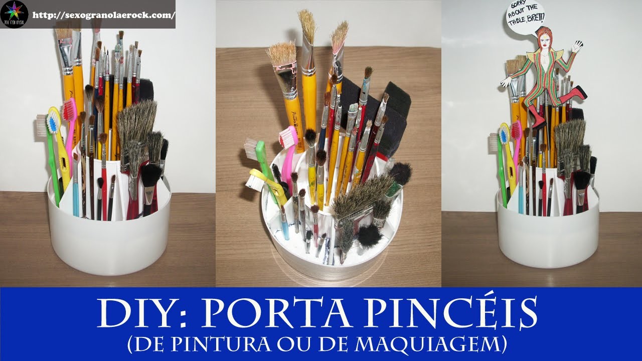 DIY PORTA PINCÉIS (de Pintura ou de Maquiagem) | VEDA #9