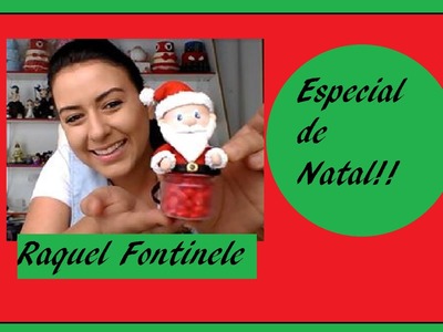 DIY- Pote de Papai Noel - Biscuit - Raquel Fontinele