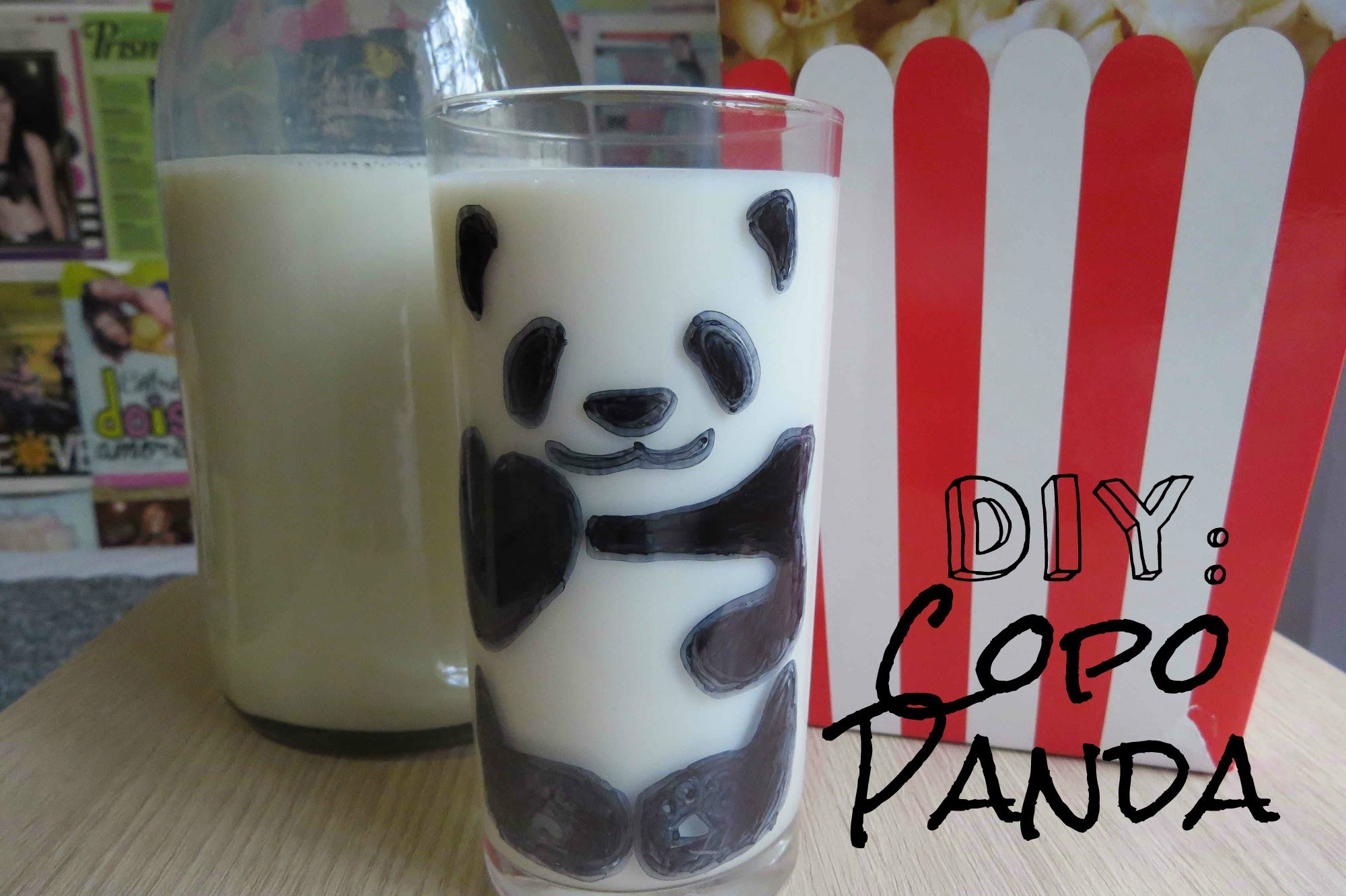 DIY: Como fazer copo de panda ♥