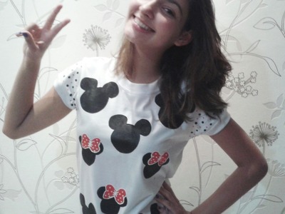 Diy Customizando : Blusa Mickey e Minnie com tinta facil facil