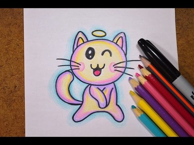 Como desenhar um Gatinho Fofo - How to draw a Cute Kitten