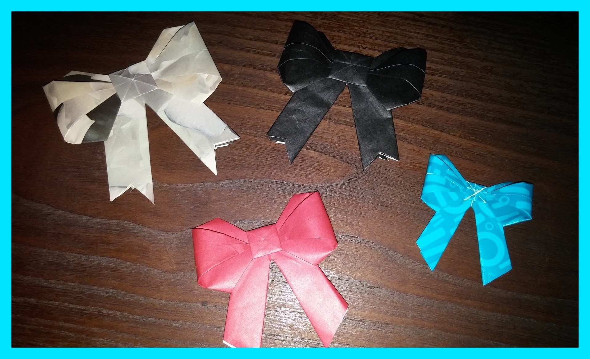 Como fazer laço origami perfeito - How to make origami bow