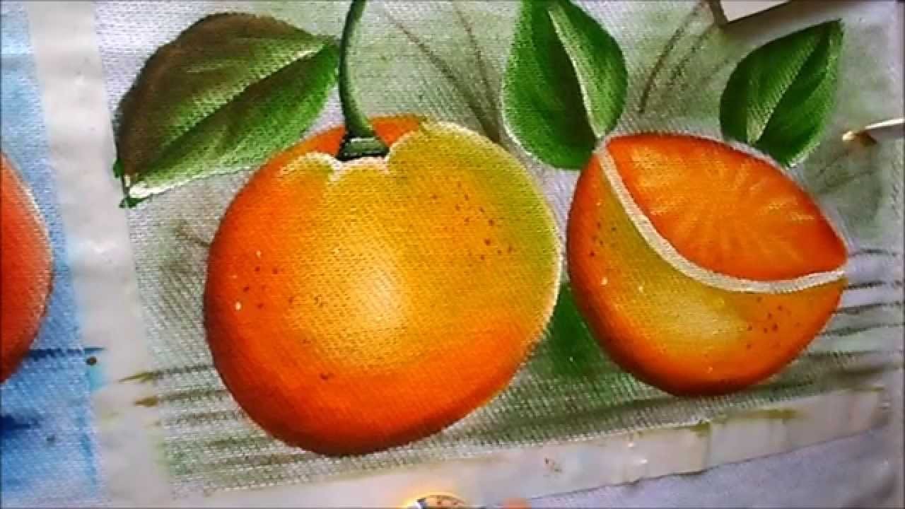 Como pintar laranja aberta  e fechada em tecido