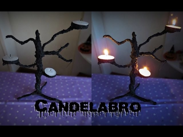 D.I.Y. Candelabro - Árvore Seca | Halloween 2015