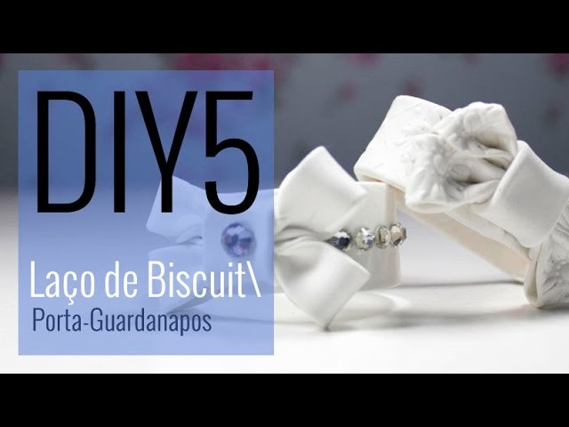 [DIY 5- CASAMENTO] Porta - guardanapos de Laço - Biscuit