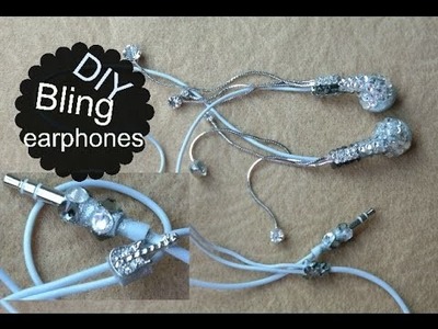 DIY Bling earphones. Fones De Ouvido Com Brinco - Ostentação