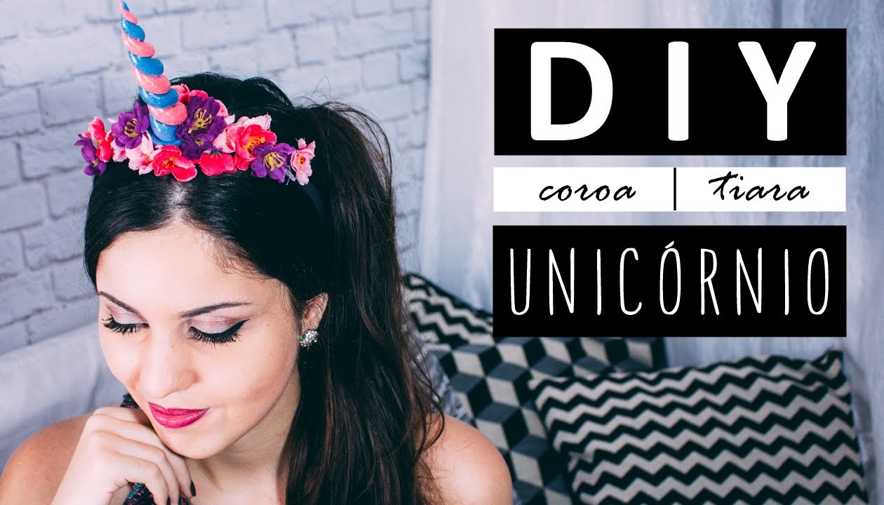 DIY Coroa tiara Chifre de Unicórnio | Unicorn Headband