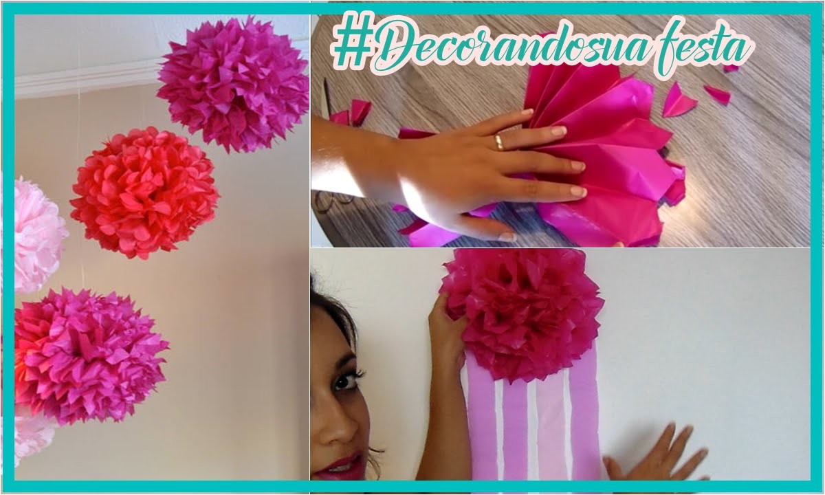 DIY: DECORANDO SUA FESTA: Flor de seda fácil e LINDA para decorar!