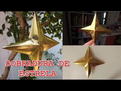 DIY: Dobradura de estrela SIMPLES. decoração de natal