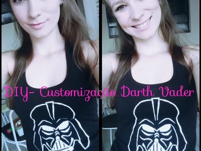 DIY- Faça você mesmo-Customização de camiseta. Darth Vader