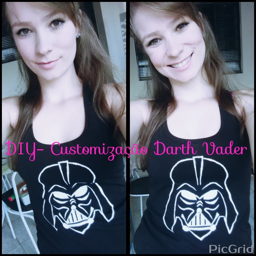 DIY- Faça você mesmo-Customização de camiseta. Darth Vader