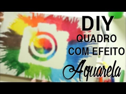 DIY: QUADRO EFEITO AQUARELA (Com Giz)