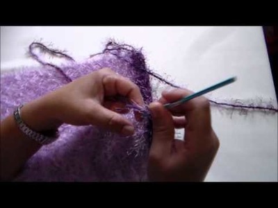 DIY: Tapete de crochê felpudo para iniciantes - ponto alto e baixíssimo