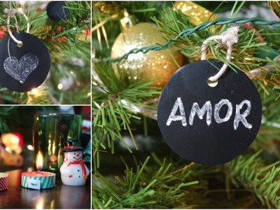 3 DIY fáceis de NATAL! Tags de desejos, velas decoradas e floco de neve!