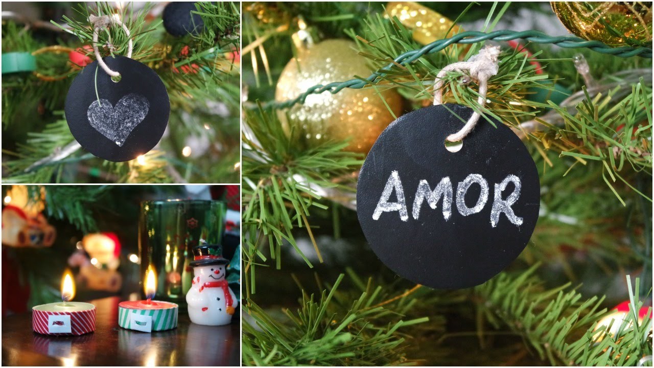 3 DIY fáceis de NATAL! Tags de desejos, velas decoradas e floco de neve!