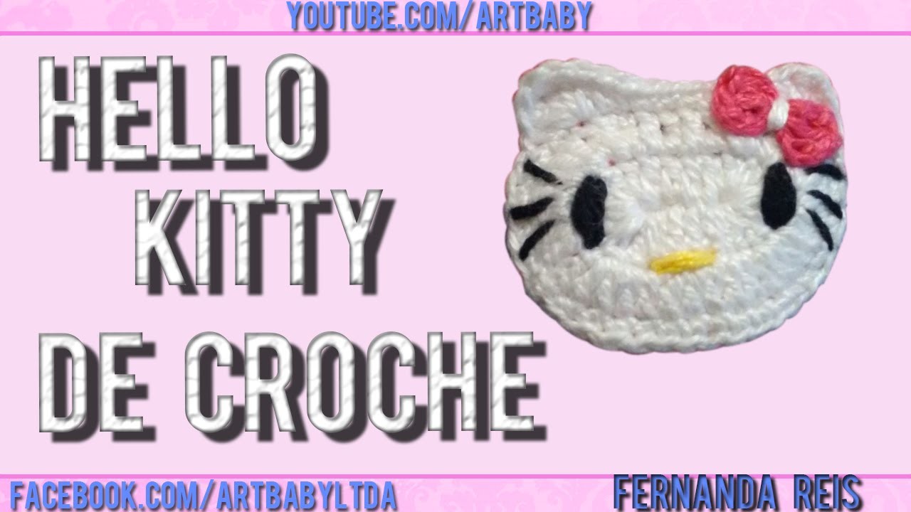 Carinha Hello Kitty em Croche