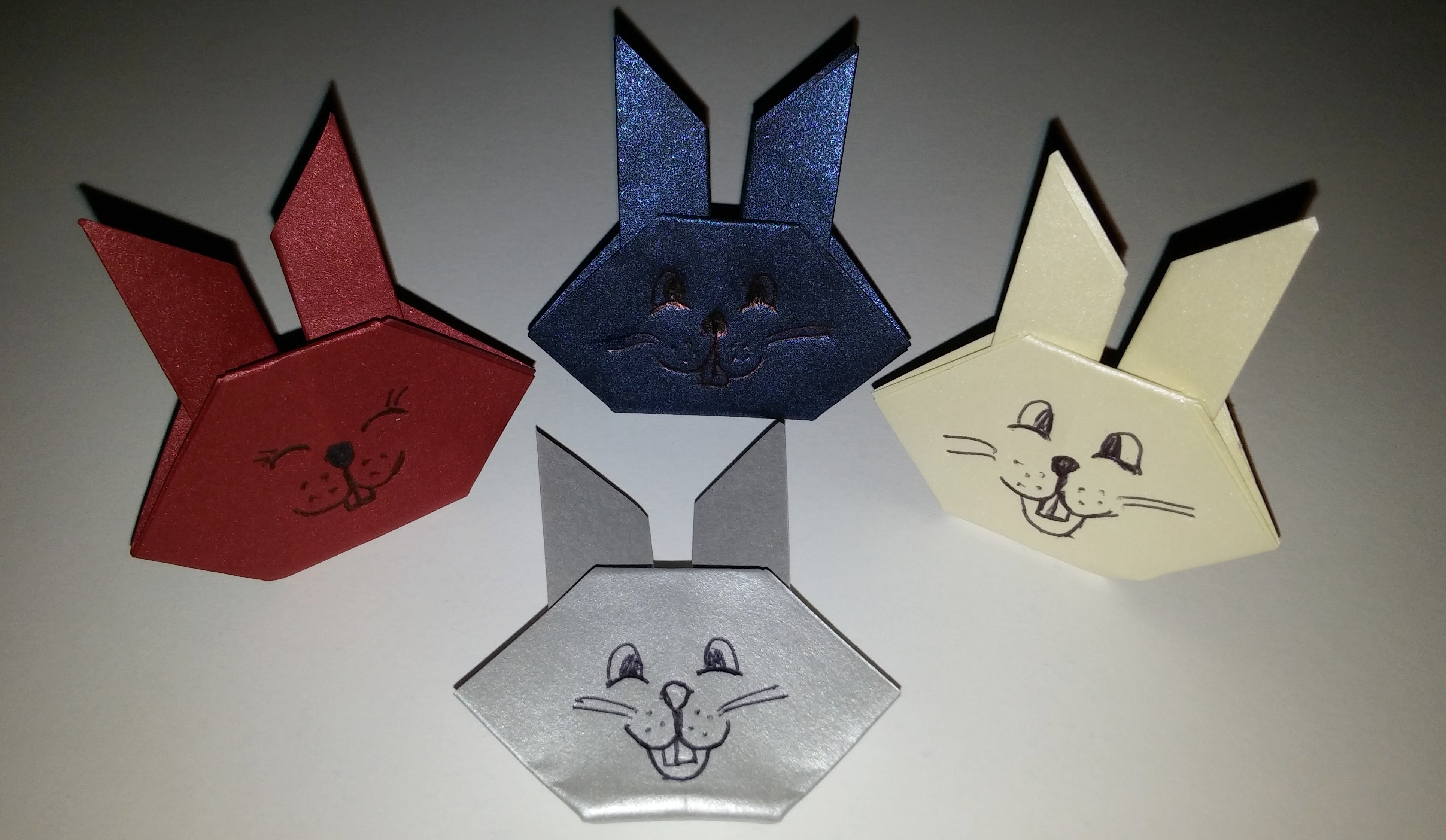 Como fazer coelho de origami - DIY - Easy origami rabbit