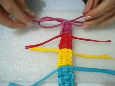 DIY- Bracelete colorido com malha de camiseta