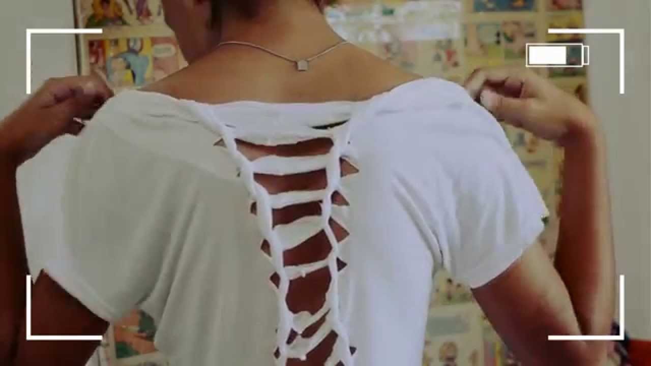 DIY: Camiseta customizada nas costas  • Faça você mesmo